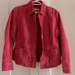 Coldwater Creek Red leather jacket sure to turn heads